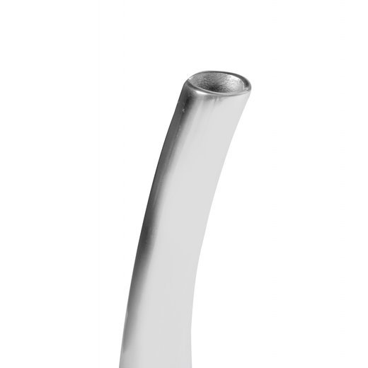 Deko Vase gro BOTTLE XL Aluminium modern mit 1 ffnung in Silber | Hohe Alu Blumenvase handgefertigt | Groe Dekovase fr Blumen