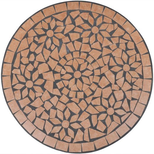 Bistrotisch Terracotta-Rot 60 cm Mosaik